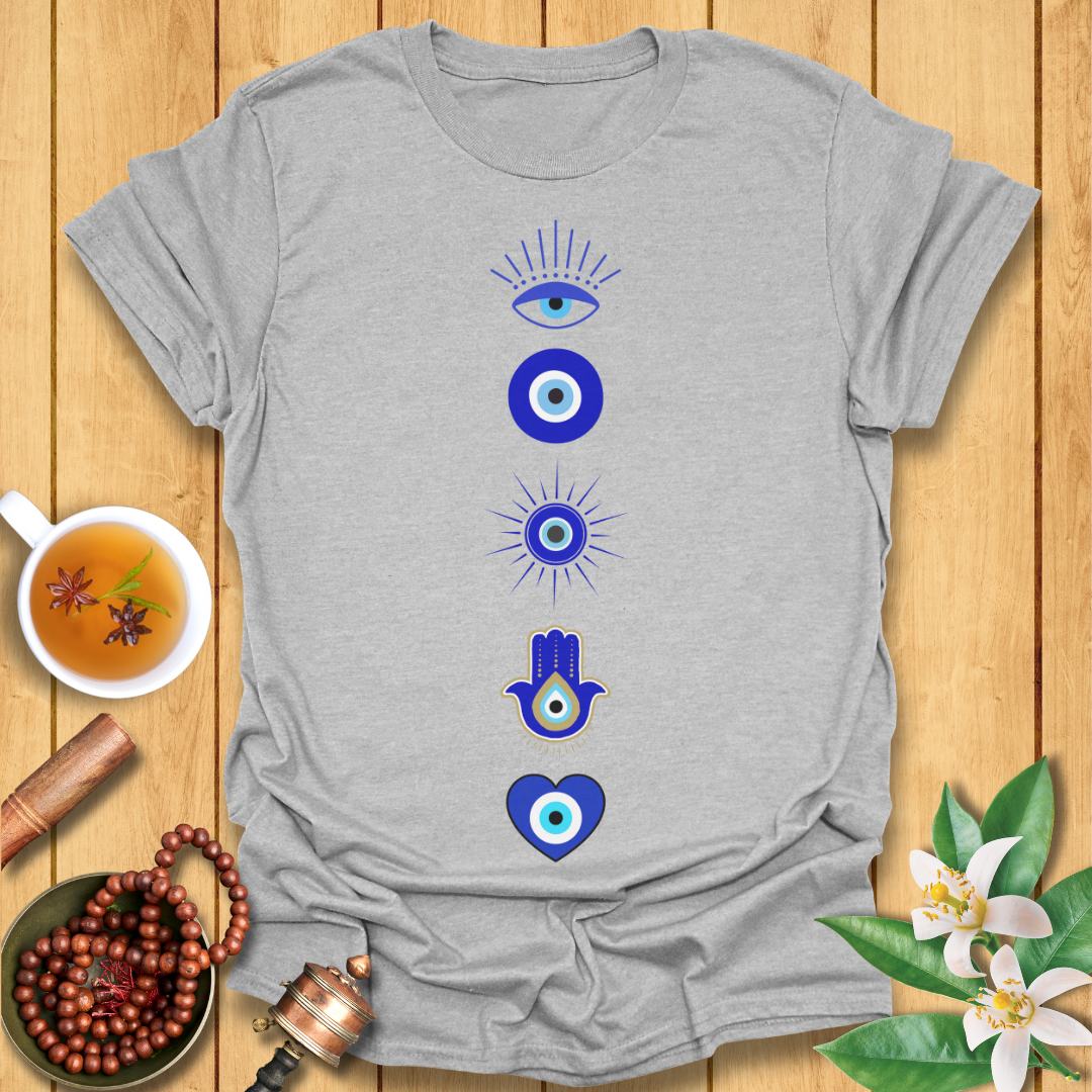 Blue Evil Eye Symbols T-Shirt