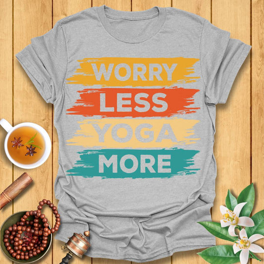 Retro Worry Less Yoga More T-Shirt