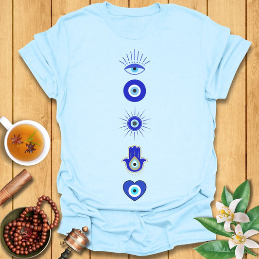 Blue Evil Eye Symbols T-Shirt
