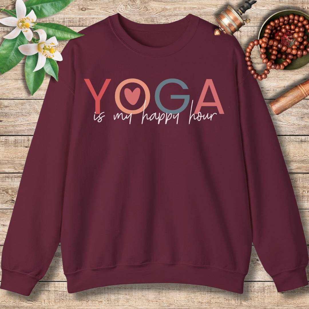 Yoga Is My Happy Hour Sweatshirt