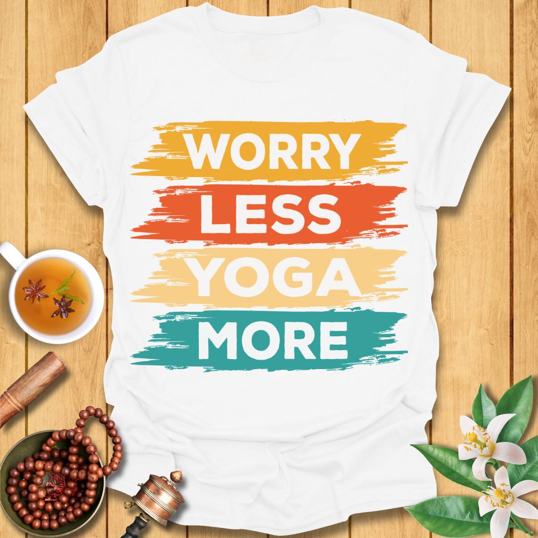 Retro Worry Less Yoga More T-Shirt
