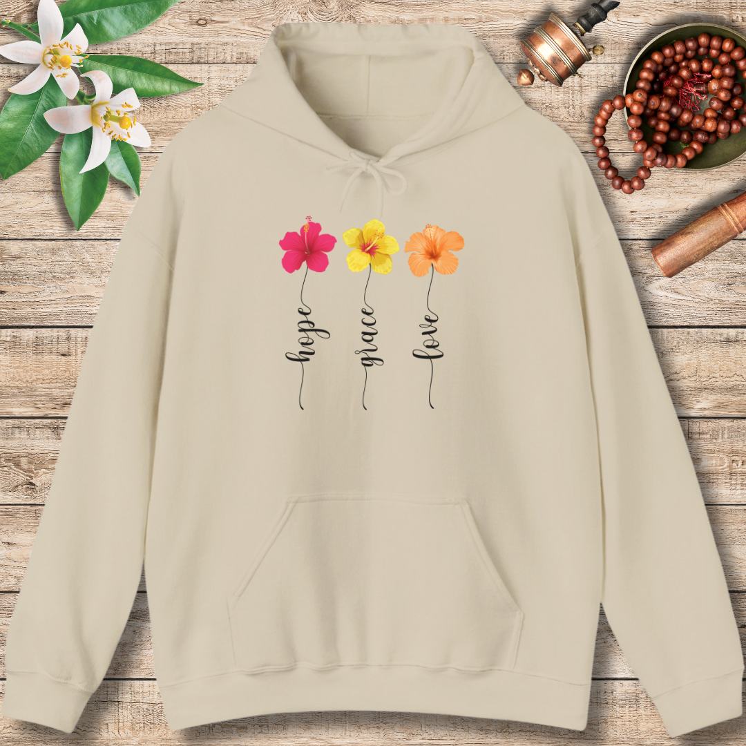 Hope, Grace, Love (Front Only) Hoodie