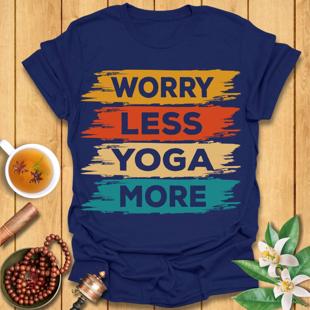 Retro Worry Less Yoga More T-Shirt
