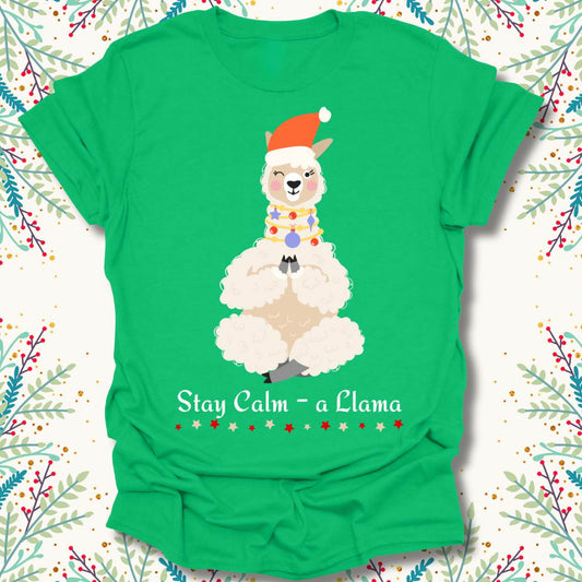Stay Calm -a Llama Christmas T-Shirt