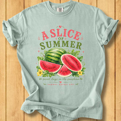 A Slice of Summer Watermelon Unisex Dyed T-Shirt