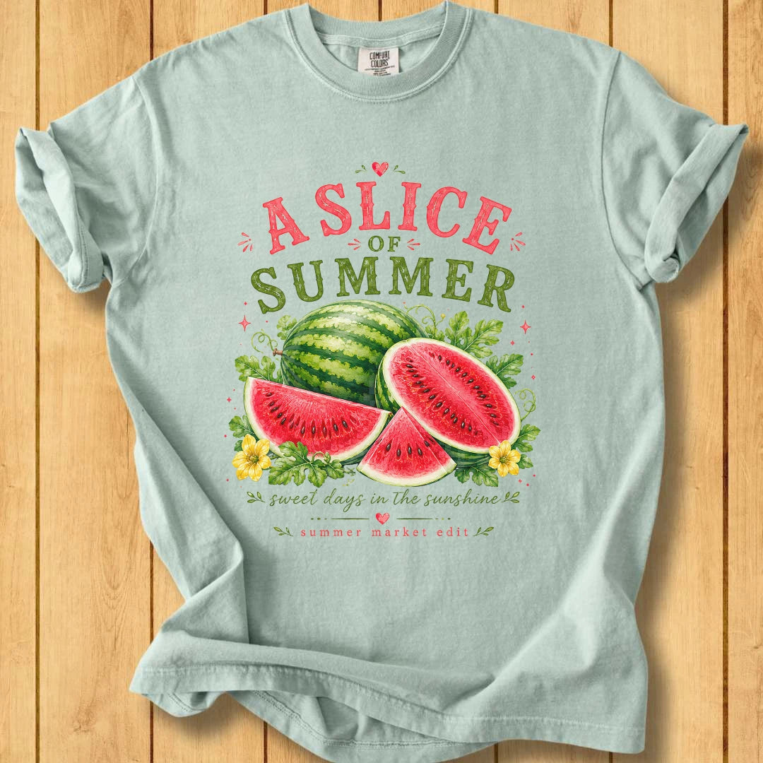 A Slice of Summer Watermelon Unisex Dyed T-Shirt