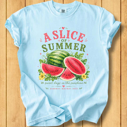 A Slice of Summer Watermelon Unisex Dyed T-Shirt