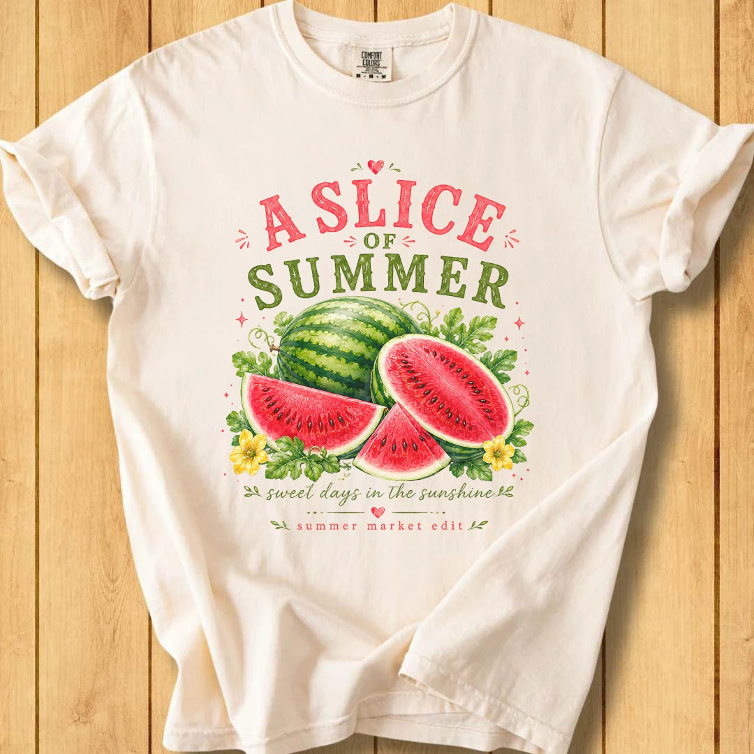 A Slice of Summer Watermelon Unisex Dyed T-Shirt