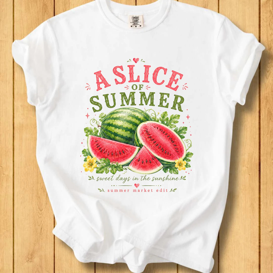A Slice of Summer Watermelon Unisex Dyed T-Shirt