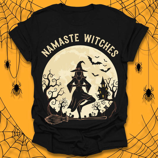 Witchy Yoga Halloween T-Shirt