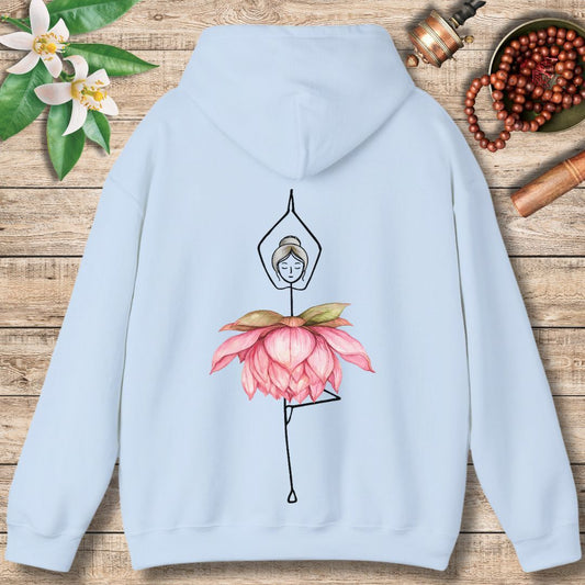 Blooming Yoga Pose (Back Only) Hoodie