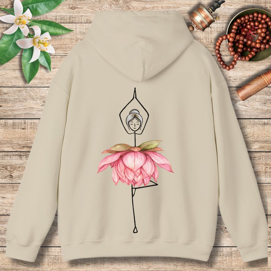 Blooming Yoga Pose (Back Only) Hoodie
