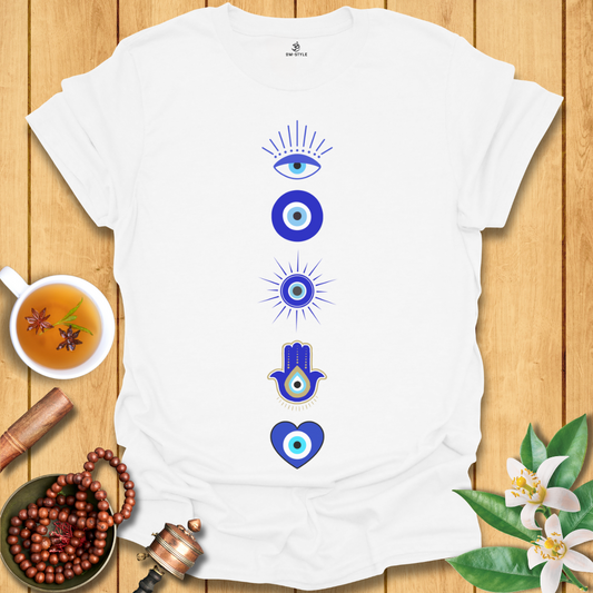 Blue Evil Eye Symbols T-Shirt