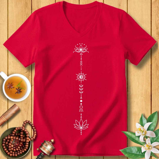 Boho Lotus Unisex V-Neck T-Shirt
