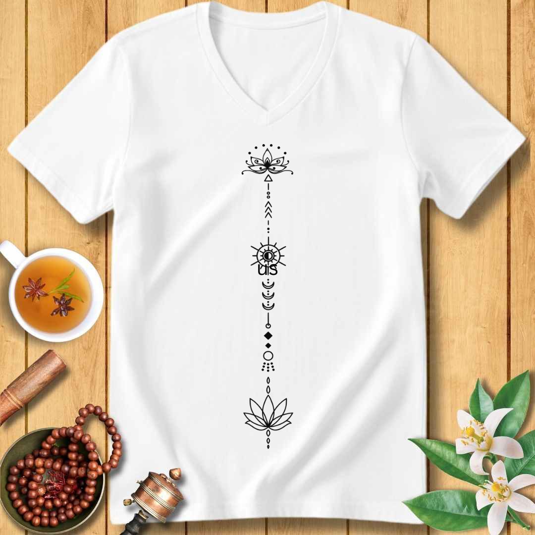 Boho Lotus Unisex V-Neck T-Shirt