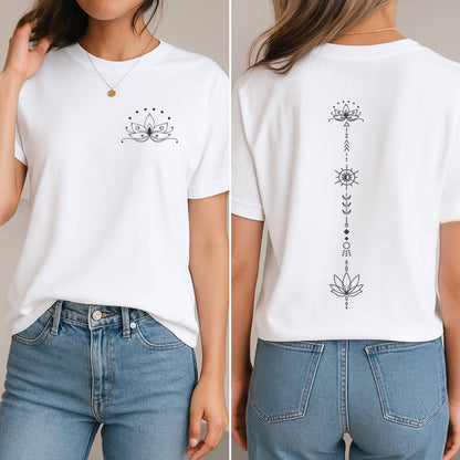 Boho Lotus T-Shirt (Front + Back)