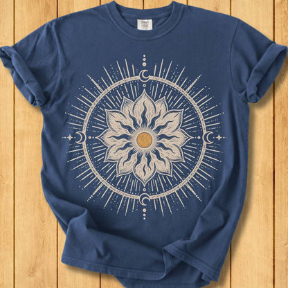 Celestial Yoga Mandala Unisex Dyed T-Shirt