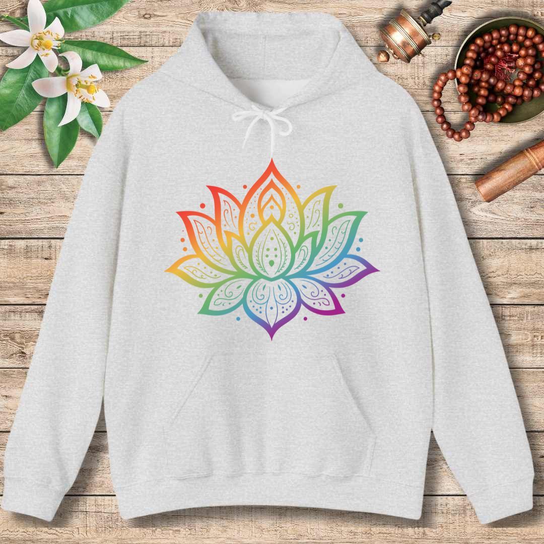 Chakra Lotus Hoodie – Energy Alignment & Mindful Harmony (Front Only)