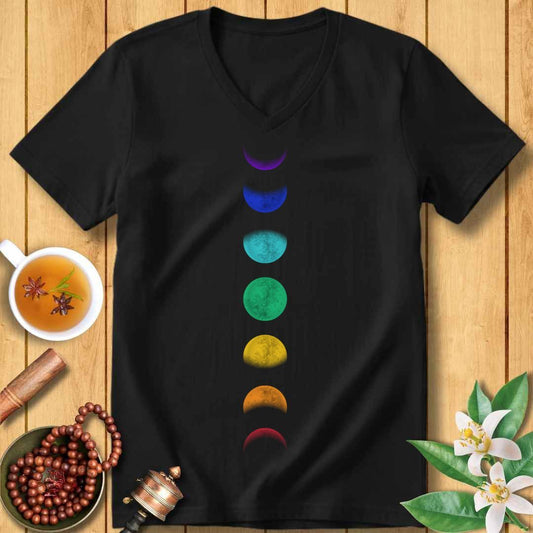 Chakra Moon Unisex V-Neck T-Shirt