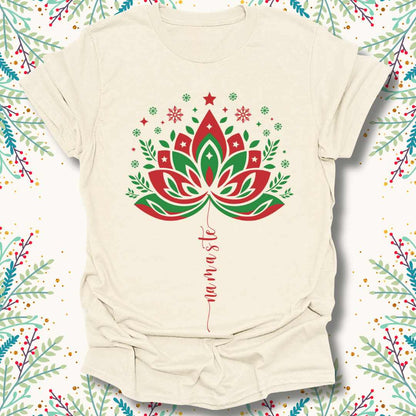 Christmas Namaste Lotus T-Shirt