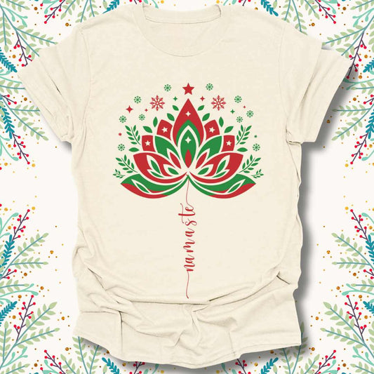 Christmas Namaste Lotus T-Shirt