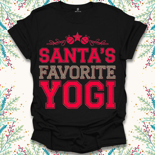College Santa's Favorite Yogi Christmas T-Shirt