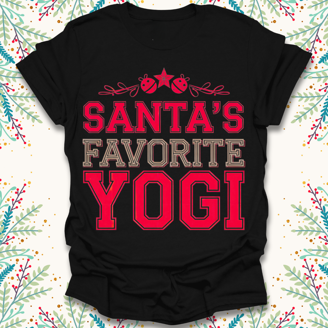 College Santa's Favorite Yogi Christmas T-Shirt