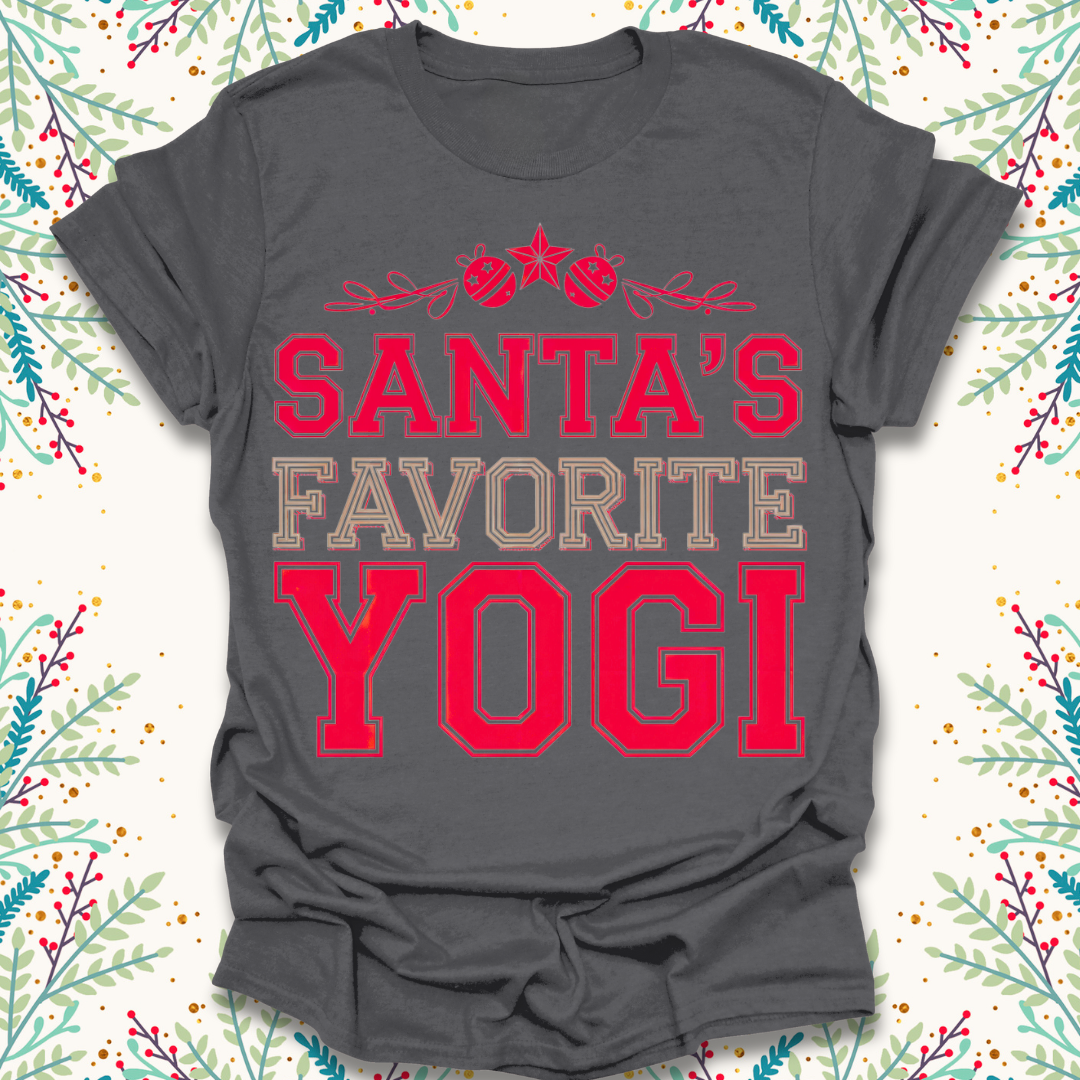 College Santa's Favorite Yogi Christmas T-Shirt