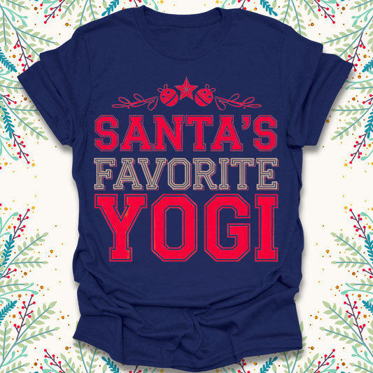College Santa's Favorite Yogi Christmas T-Shirt