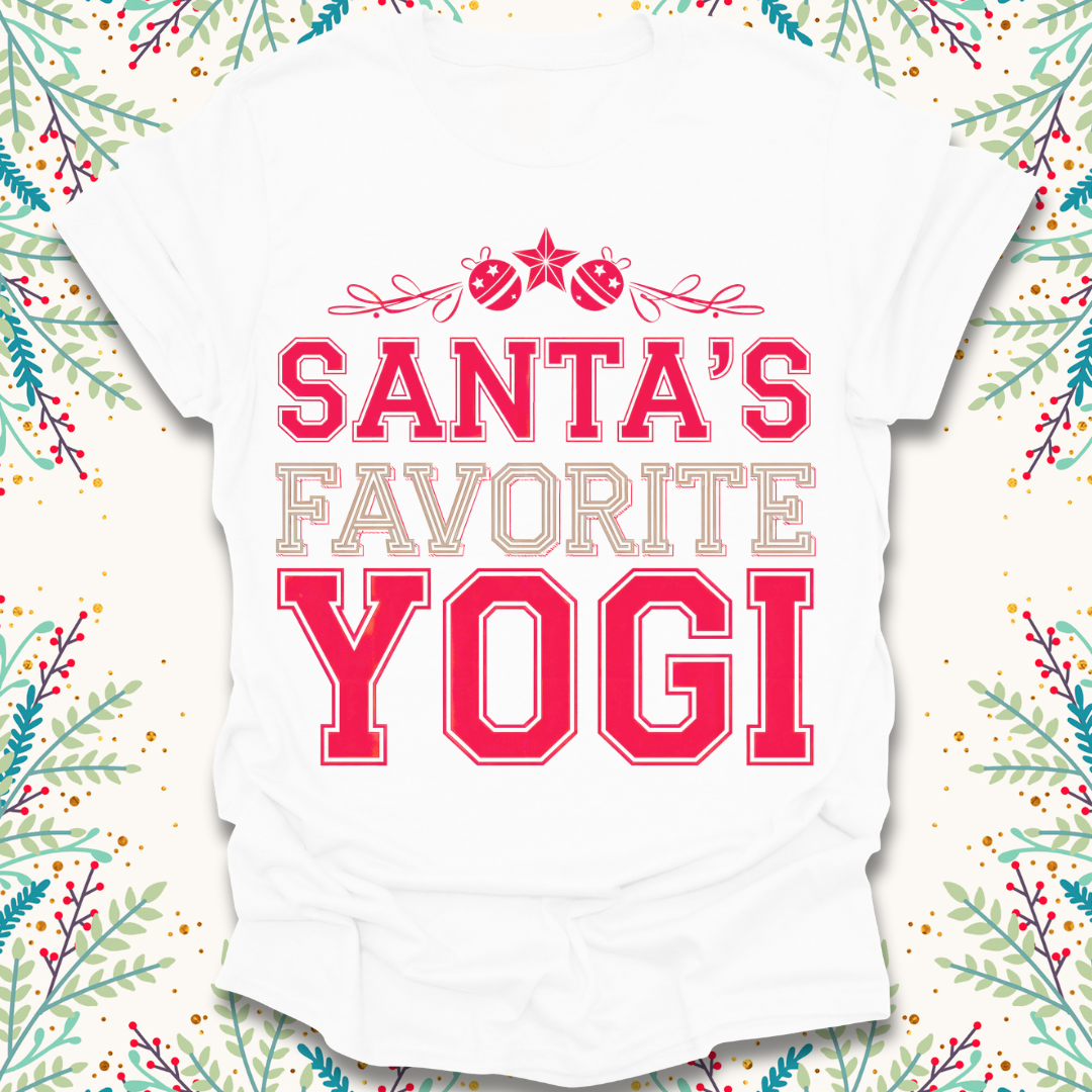 College Santa's Favorite Yogi Christmas T-Shirt