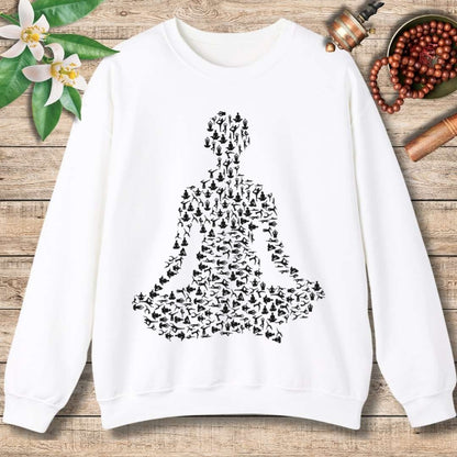 Yoga Pose Silhouette Sweatshirt