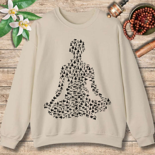 Yoga Pose Silhouette Sweatshirt