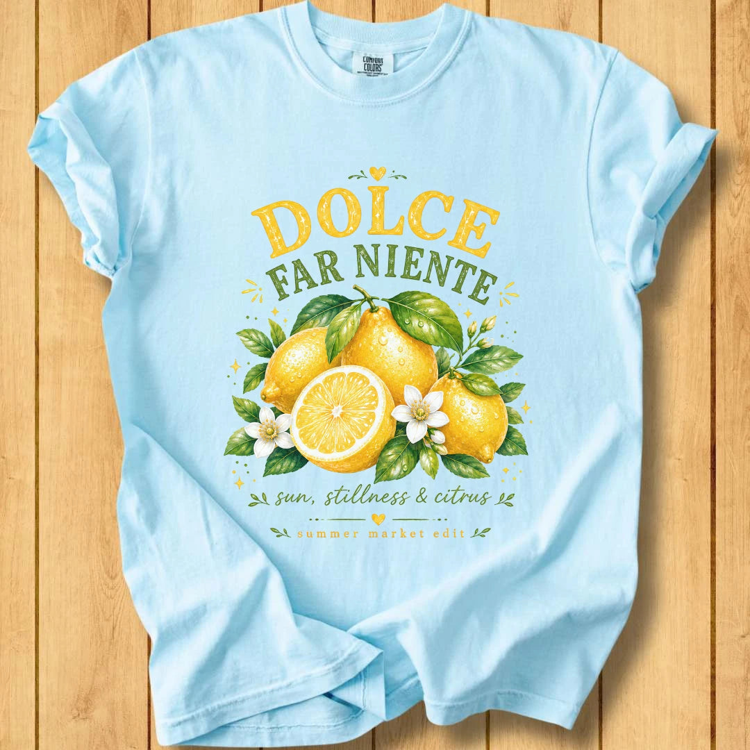 Dolce Far Niente Lemon Unisex Dyed T-Shirt