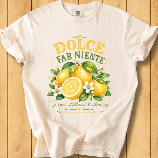 Dolce Far Niente Lemon Unisex Dyed T-Shirt