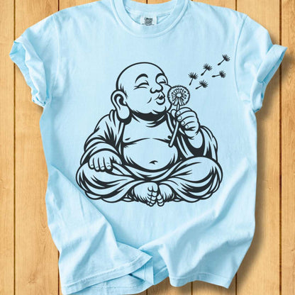 Smiling Buddha & The Dandelion Unisex Garment-Dyed T-Shirt
