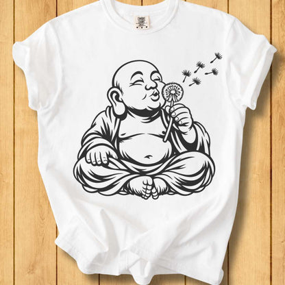 Smiling Buddha & The Dandelion Unisex Garment-Dyed T-Shirt