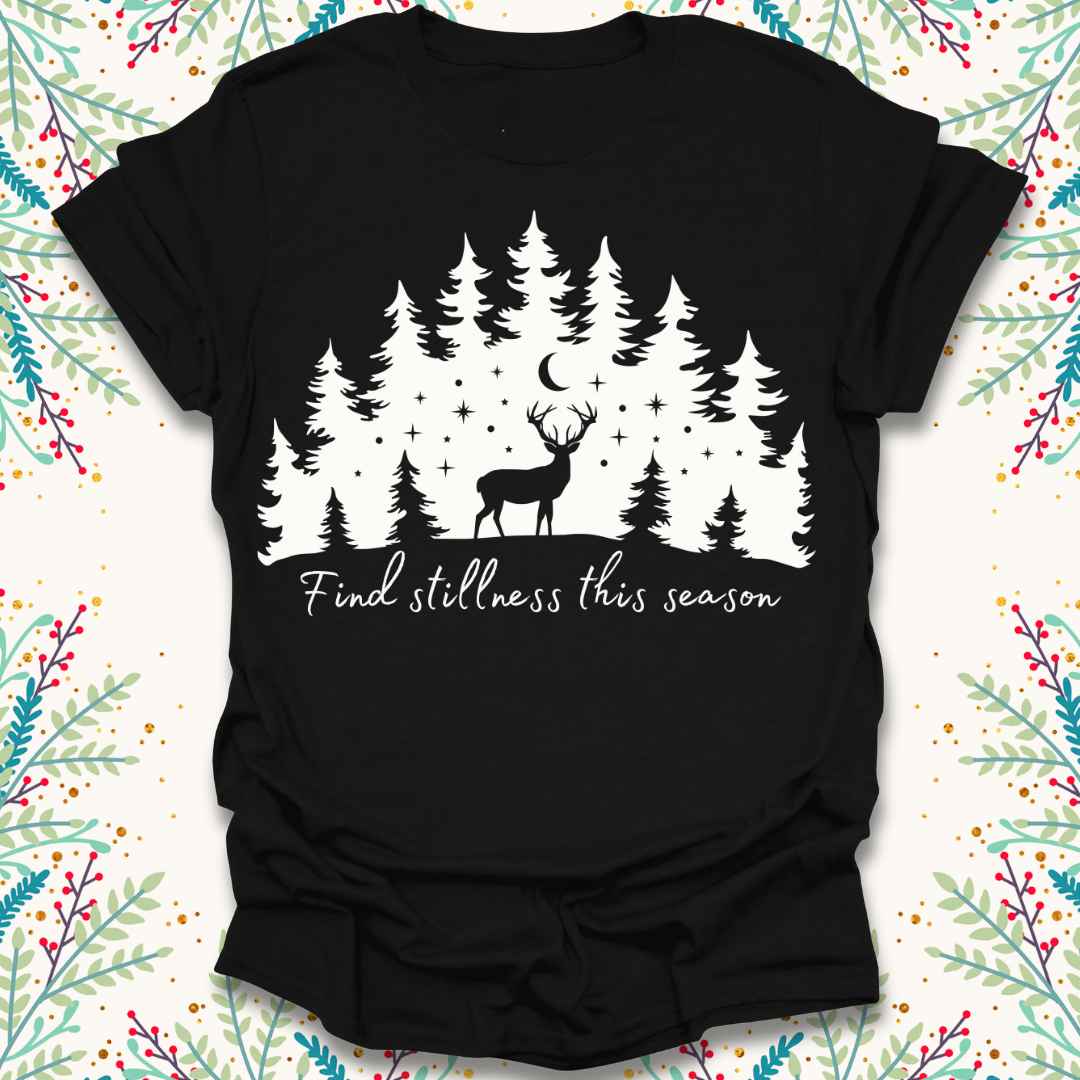 Find Stillness Christmas T-Shirt