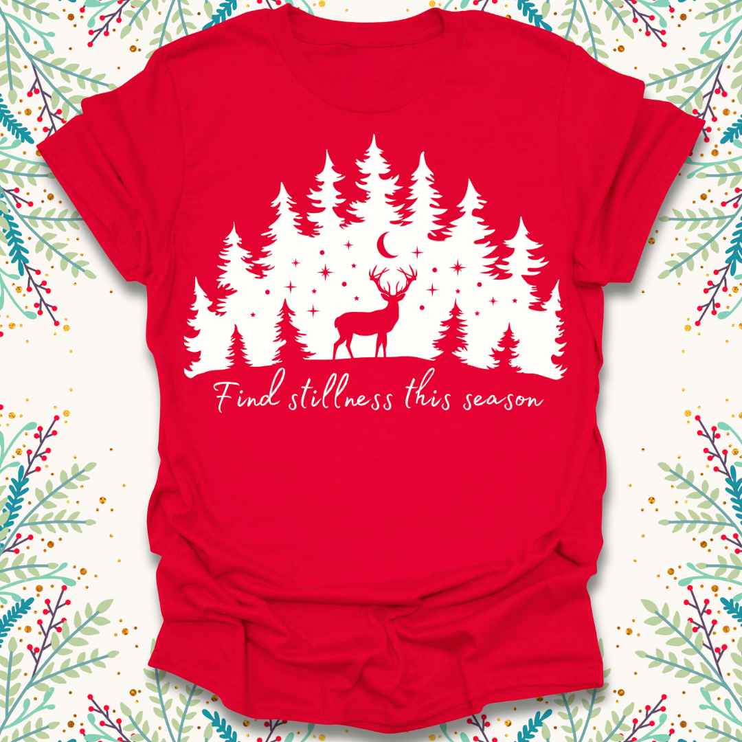 Find Stillness Christmas T-Shirt
