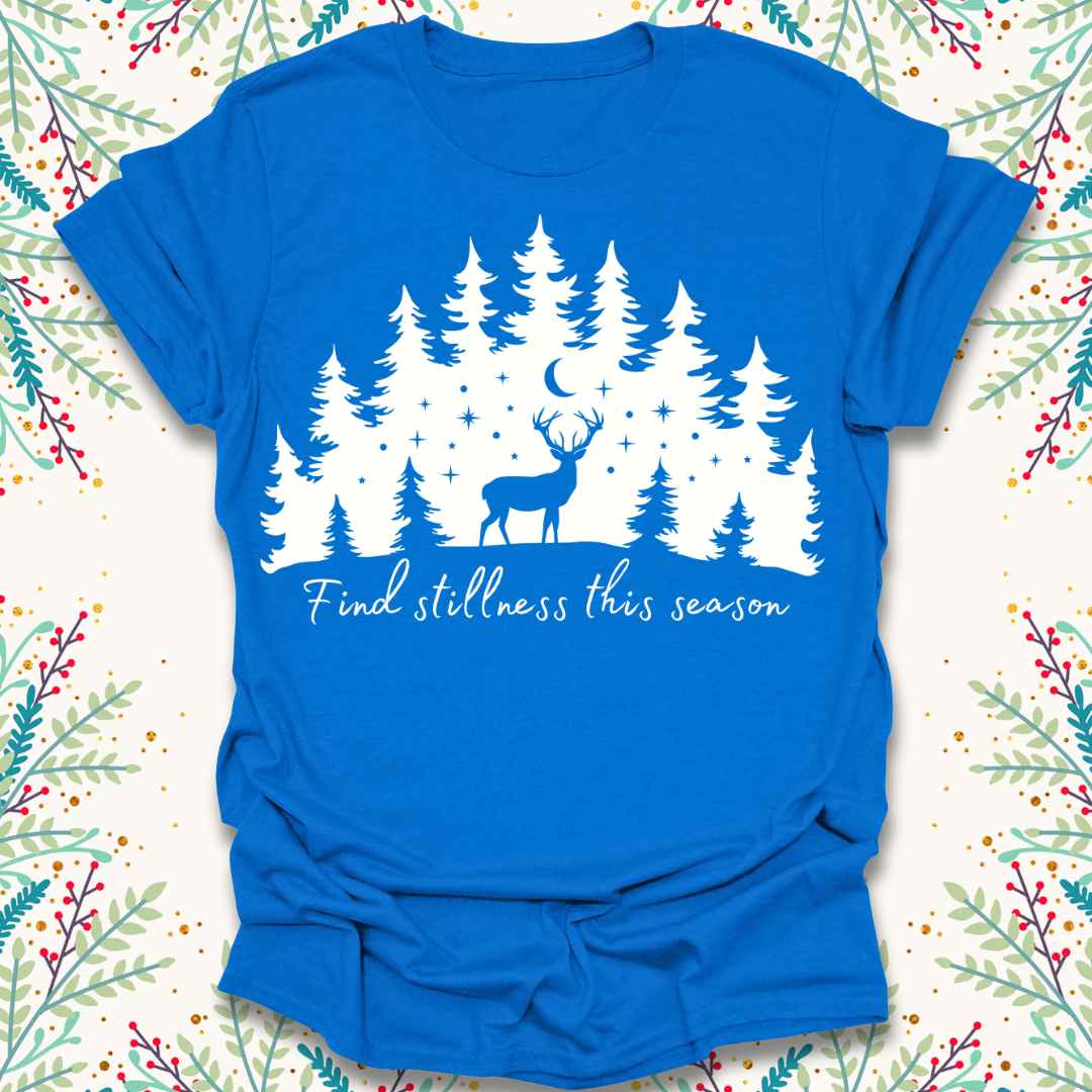 Find Stillness Christmas T-Shirt