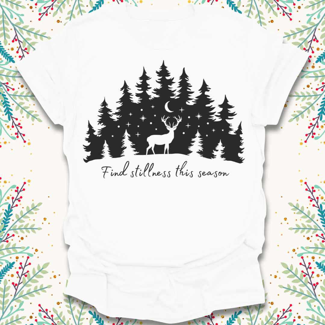 Find Stillness Christmas T-Shirt