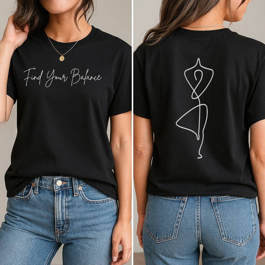 Find Your Balance T-Shirt (Front + Back)