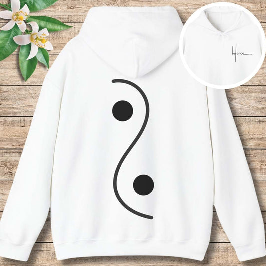 Yin Yang Balance Hoodie (Front and Back)