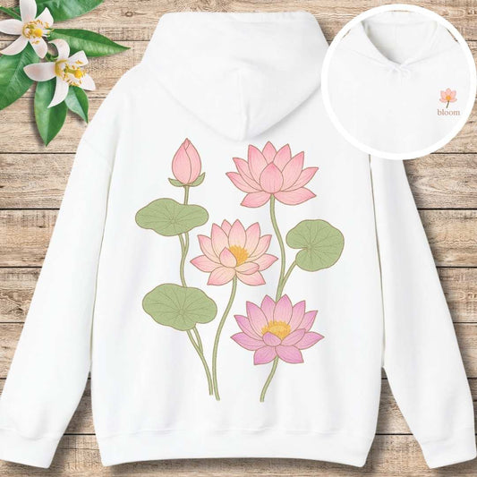 Lotus Bloom Hoodie (Front and Back)