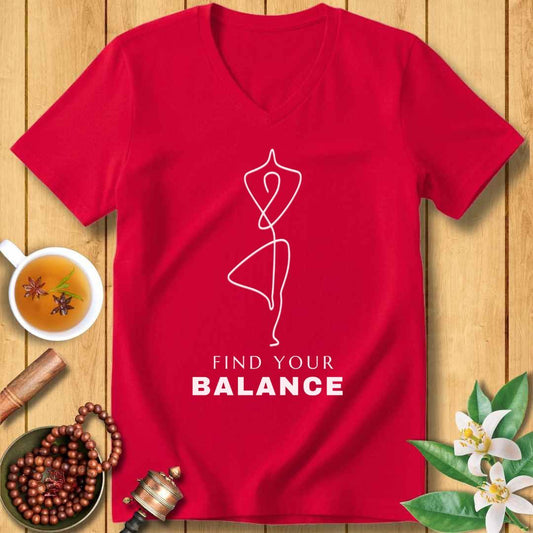 Find Your Balance Unisex V-Neck T-Shirt