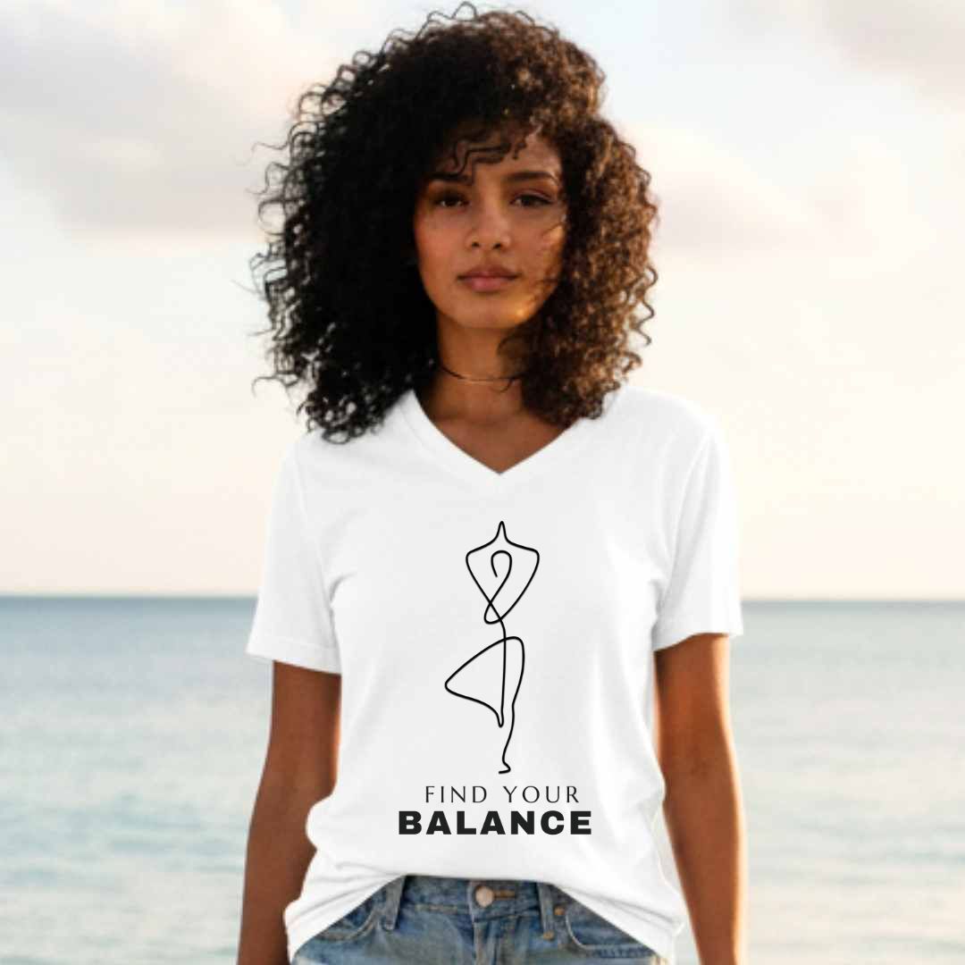 Find Your Balance Unisex V-Neck T-Shirt
