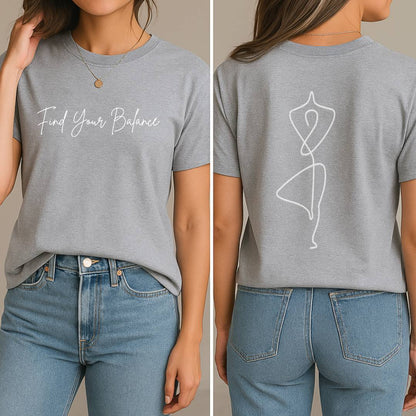 Find Your Balance T-Shirt (Front + Back)