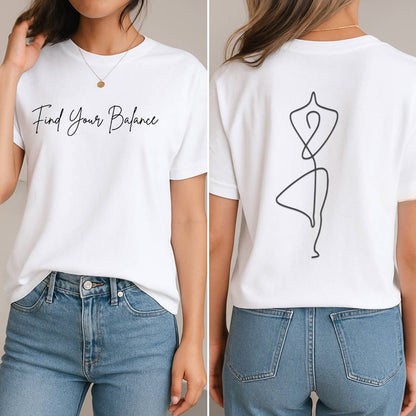 Find Your Balance T-Shirt (Front + Back)
