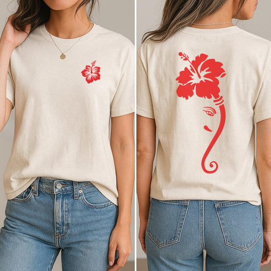 Ganesha in Bloom T-Shirt (Front + Back)