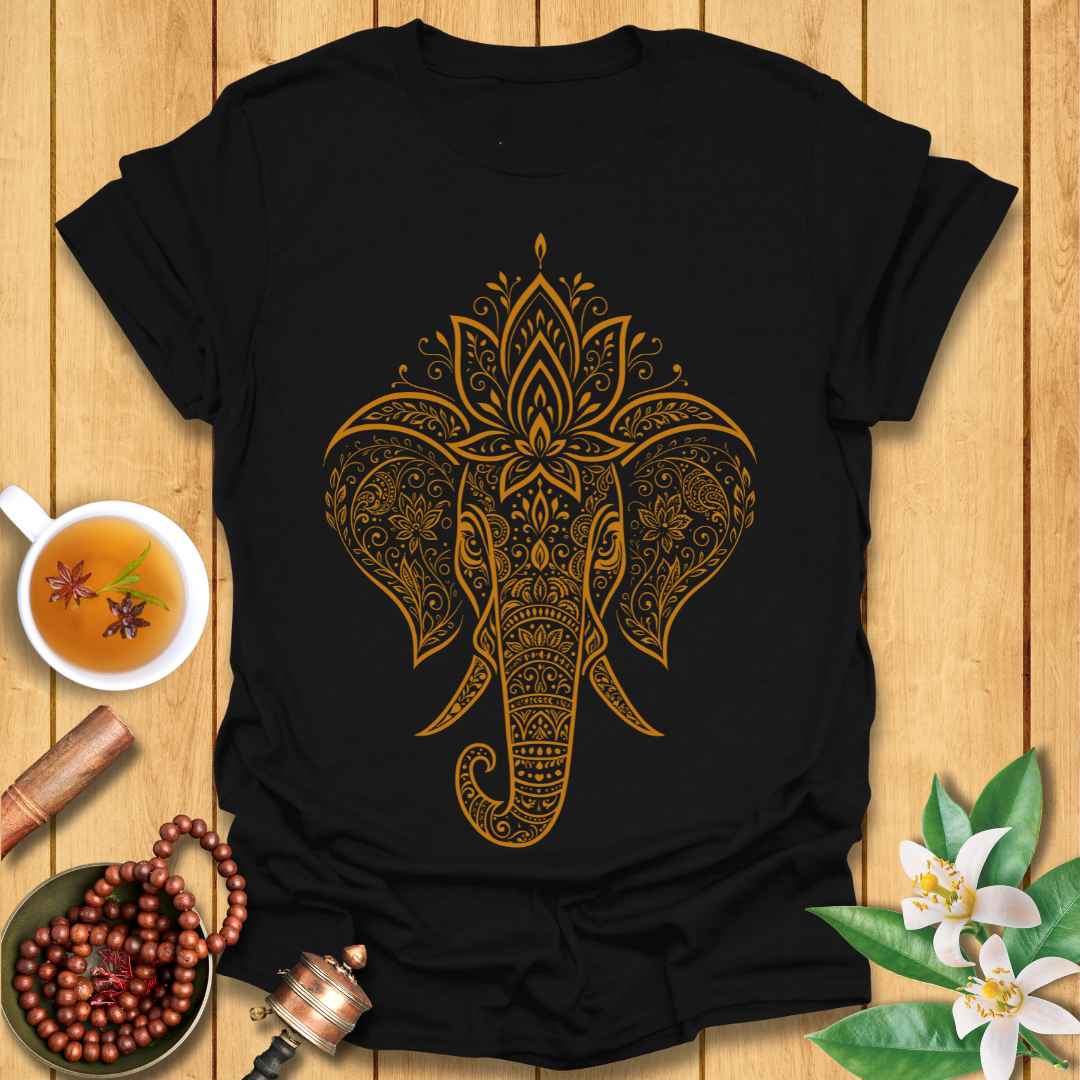 Golden Lotus Elephant T-Shirt