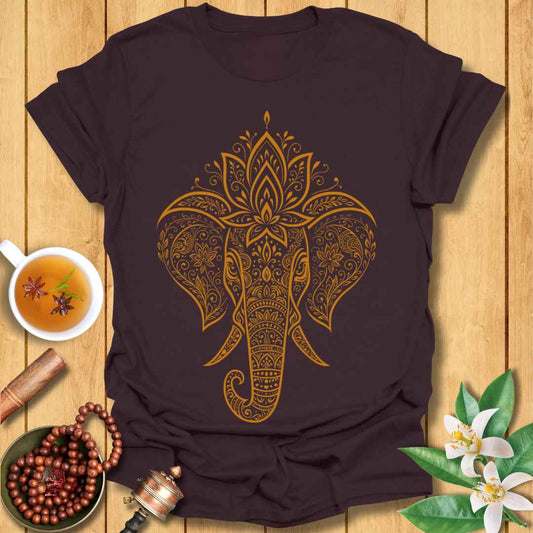 Golden Lotus Elephant T-Shirt
